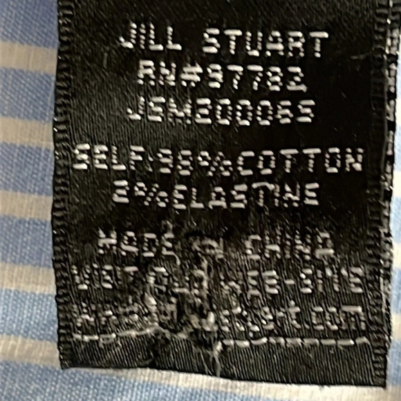 Jill Stuart Striped Puff Sleeve Button Front Blouse - Size 12 - Picture 7 of 8